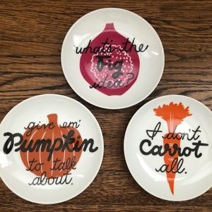 Crate & Barrel Pun Appetizer Plates
